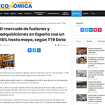 El mercado de fusiones y adquisiciones en Espaa cae un 18% hasta mayo, segn TTR Data